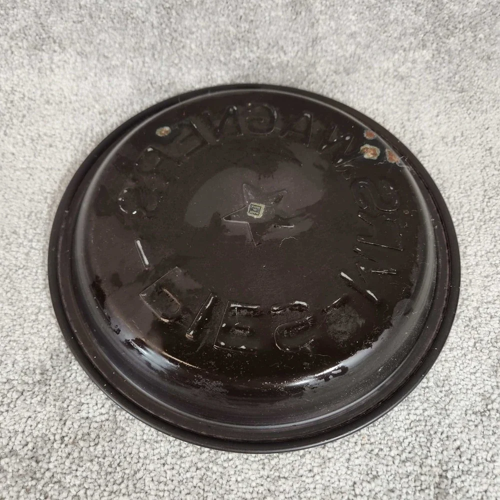 Mrs. Wagners Pies Pie Tin Brown Embossed Metal Star Vintage Style‎ Decor 8.5in